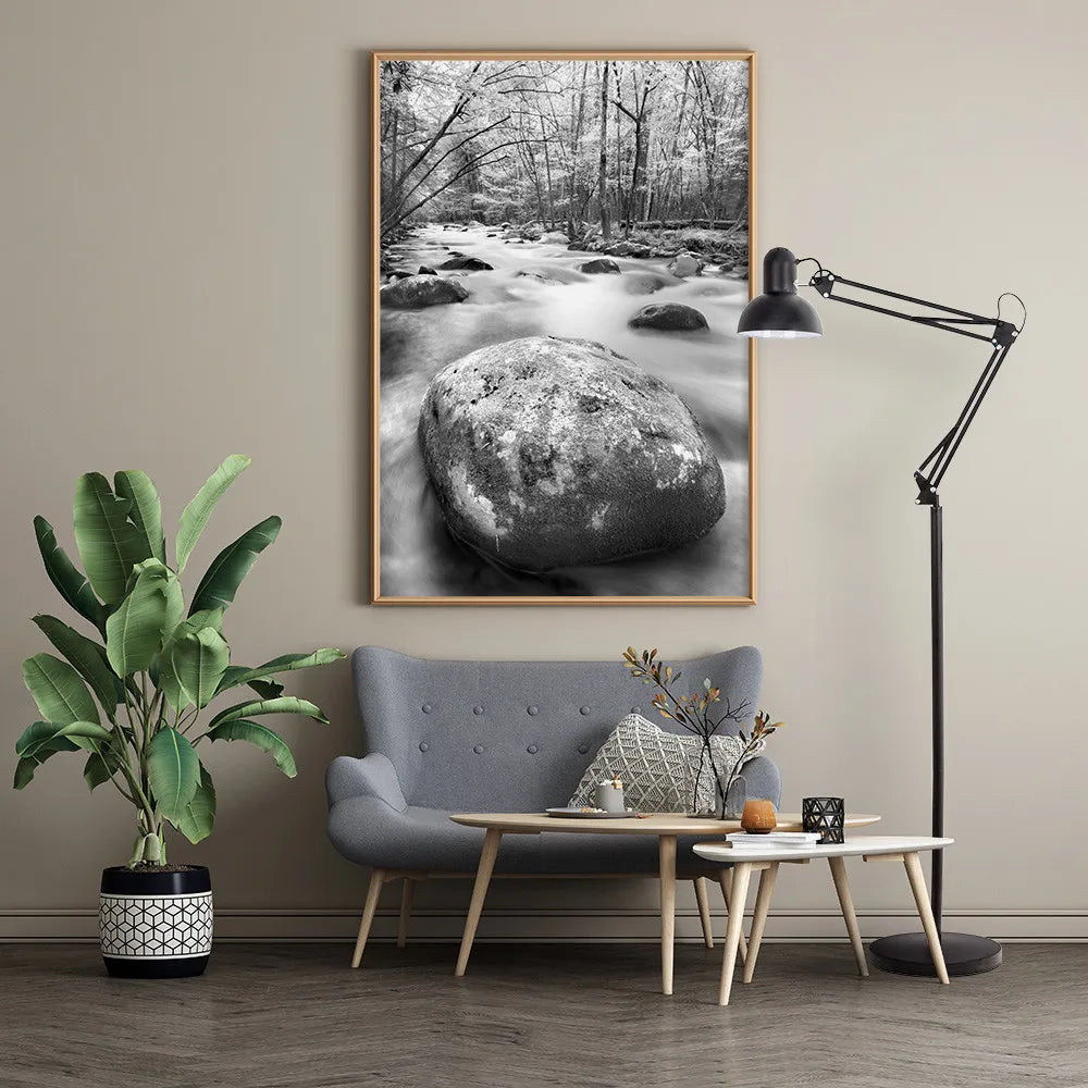 RUTILO Articulated Floor Lamp 1xE27 Black/Chrome 180x28x28 cm