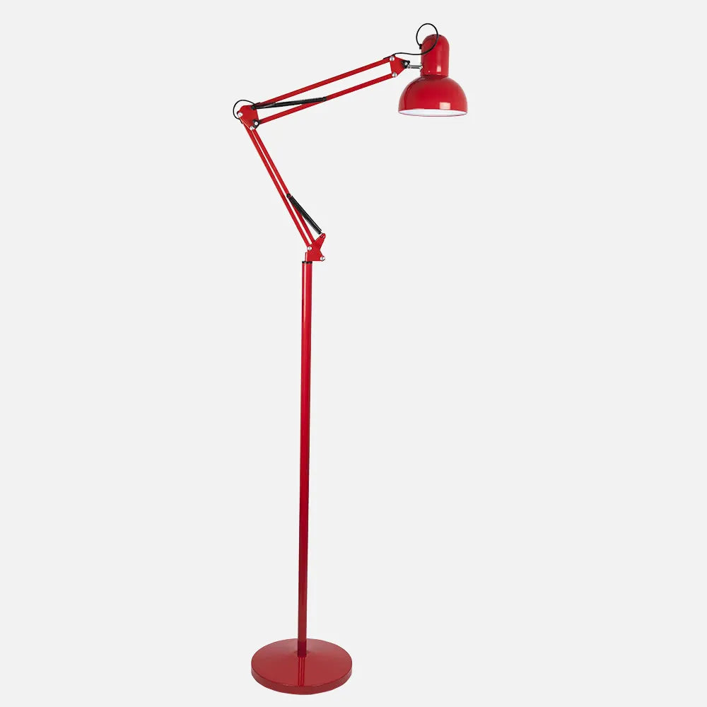 RUTILO Articulated Floor Lamp 1xE27 Black/Chrome 180x28x28 cm