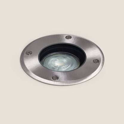 Foco Exterior Empotrable Suelo Circular Inox GU10 Cenit