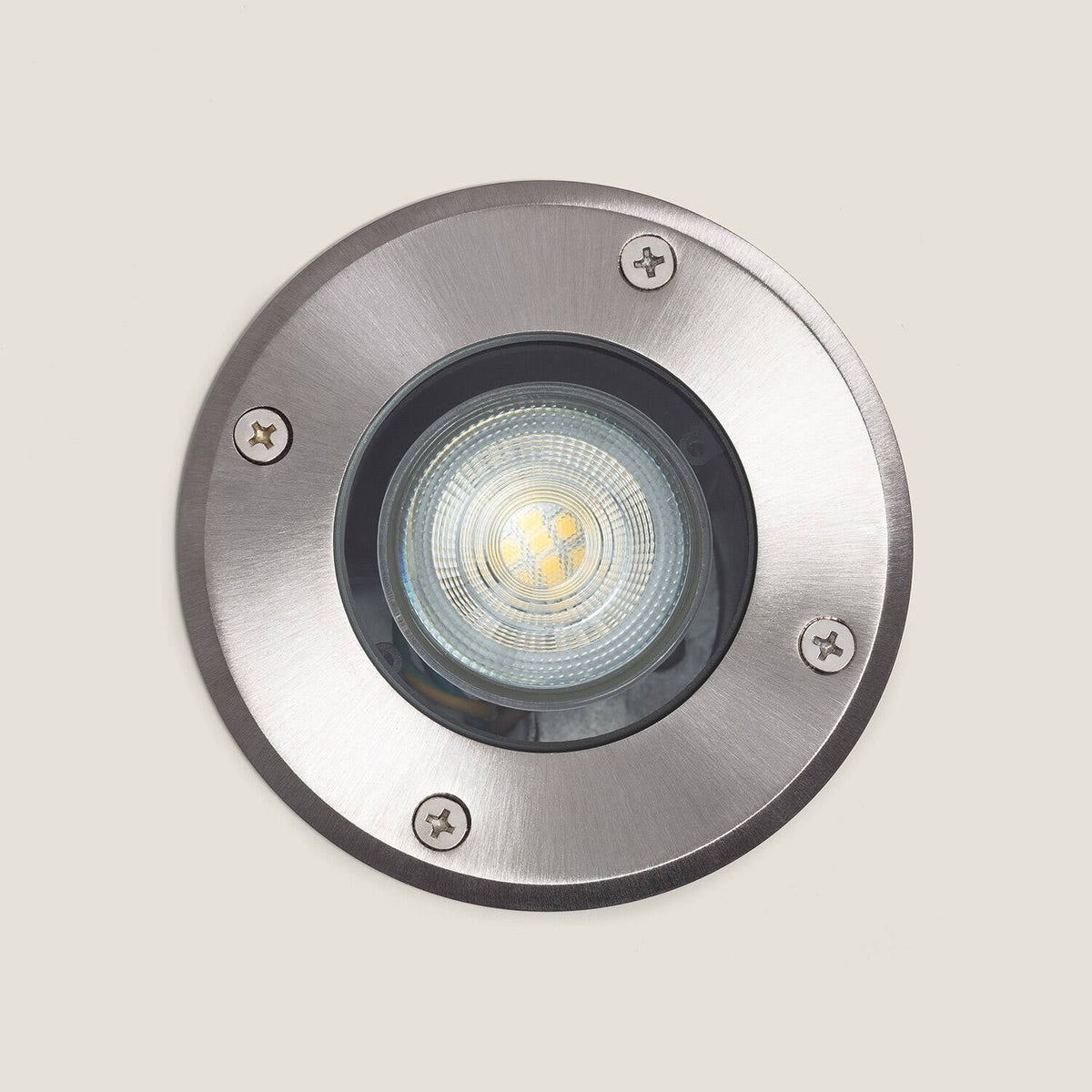 Foco Exterior Empotrable Suelo Circular Inox GU10 Cenit