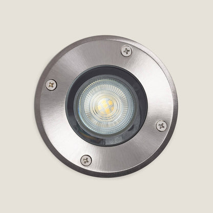 Foco Exterior Empotrable Suelo Circular Inox GU10 Cenit