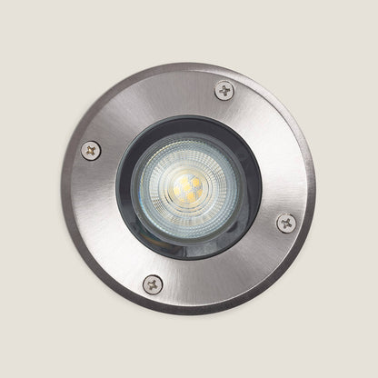 Foco Exterior Empotrable Suelo Circular Inox GU10 Cenit