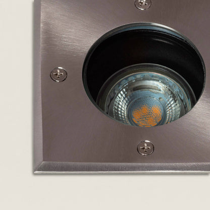 Foco Exterior Empotrable Suelo Cuadrado Inox GU10 Cenit