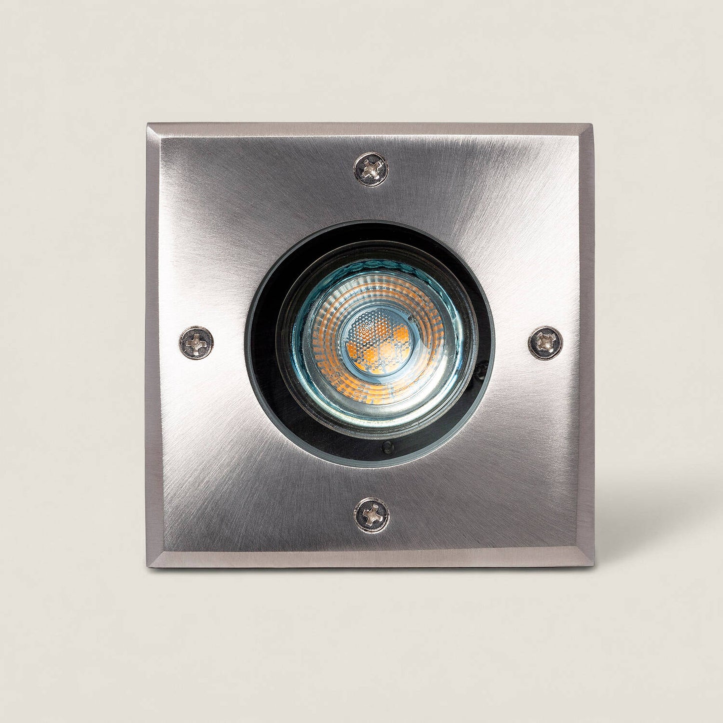 Foco Exterior Empotrable Suelo Cuadrado Inox GU10 Cenit