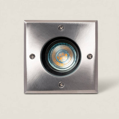 Foco Exterior Empotrable Suelo Cuadrado Inox GU10 Cenit