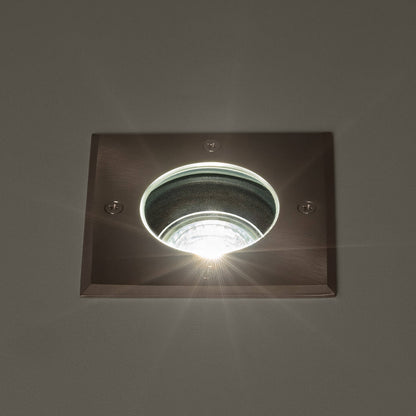 Foco Exterior Empotrable Suelo Cuadrado Inox GU10 Cenit