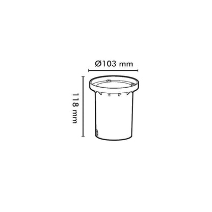 Foco Exterior Empotrable Suelo Cuadrado Inox GU10 Cenit