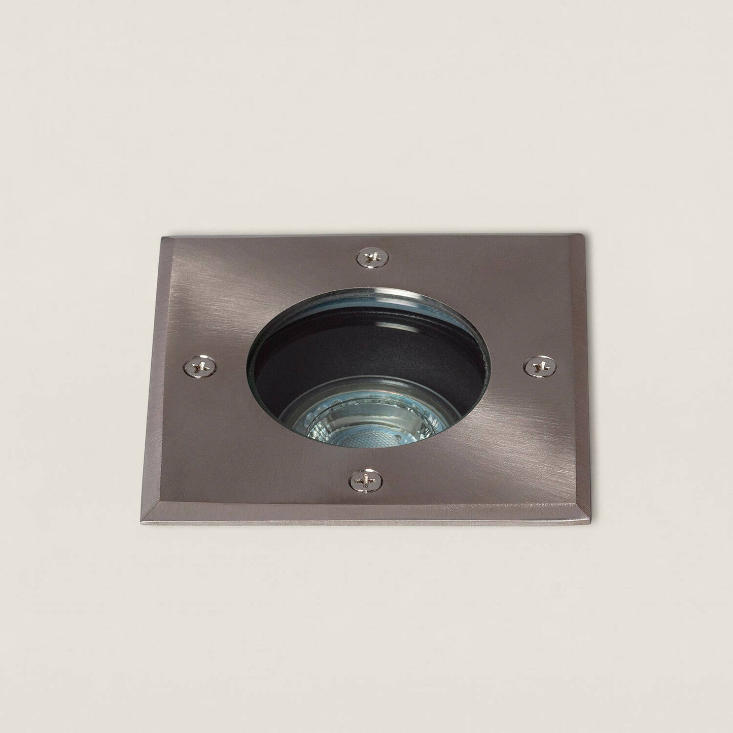 Foco Exterior Empotrable Suelo Cuadrado Inox GU10 Cenit