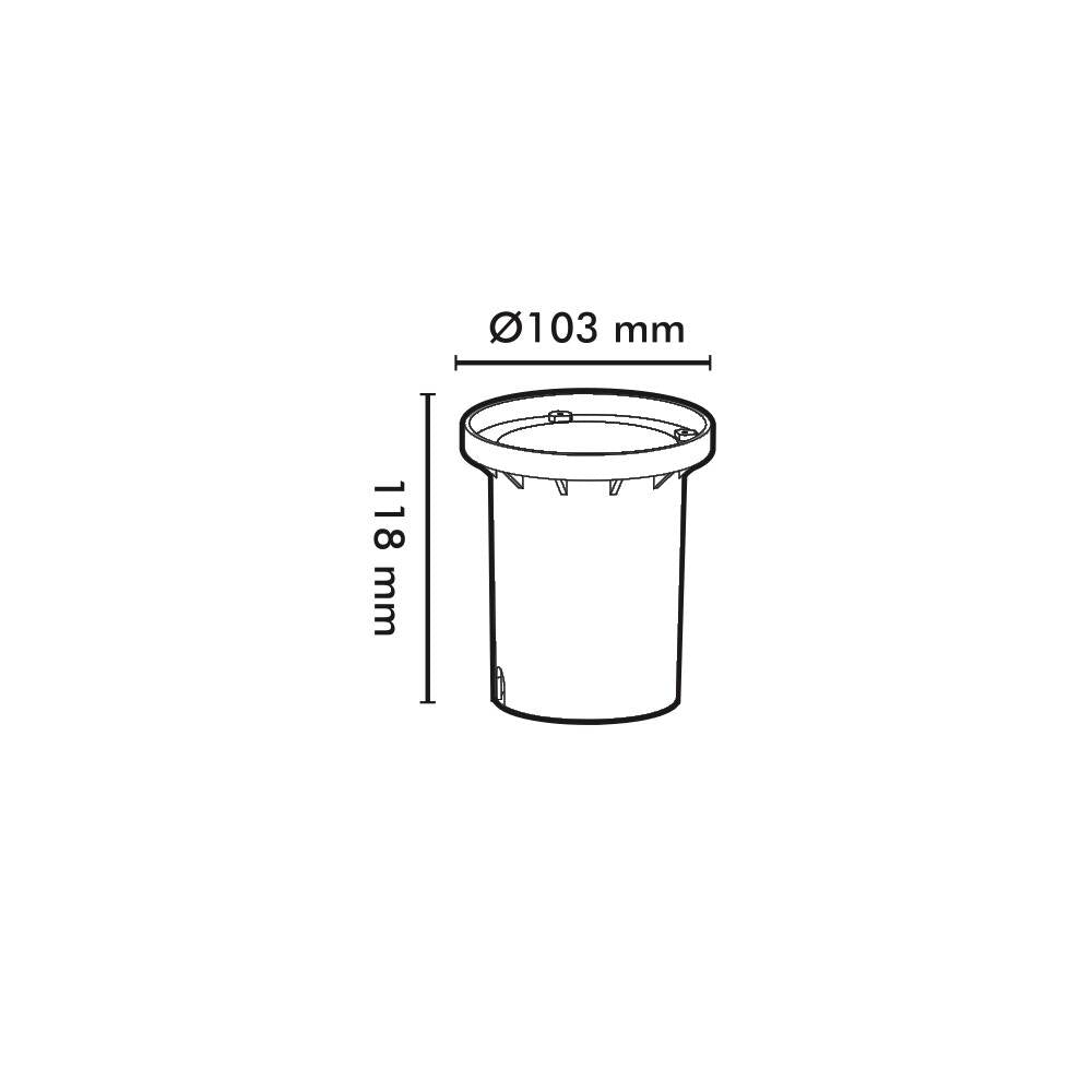 Foco Exterior Empotrable Suelo Cuadrado Inox GU10 Cenit