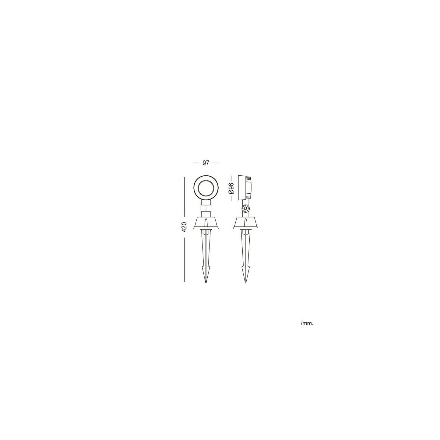 Foco Exterior LED 3W con Pincho Argo