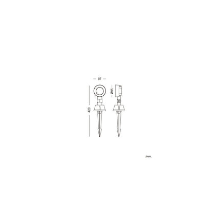 Foco Exterior LED 3W con Pincho Argo