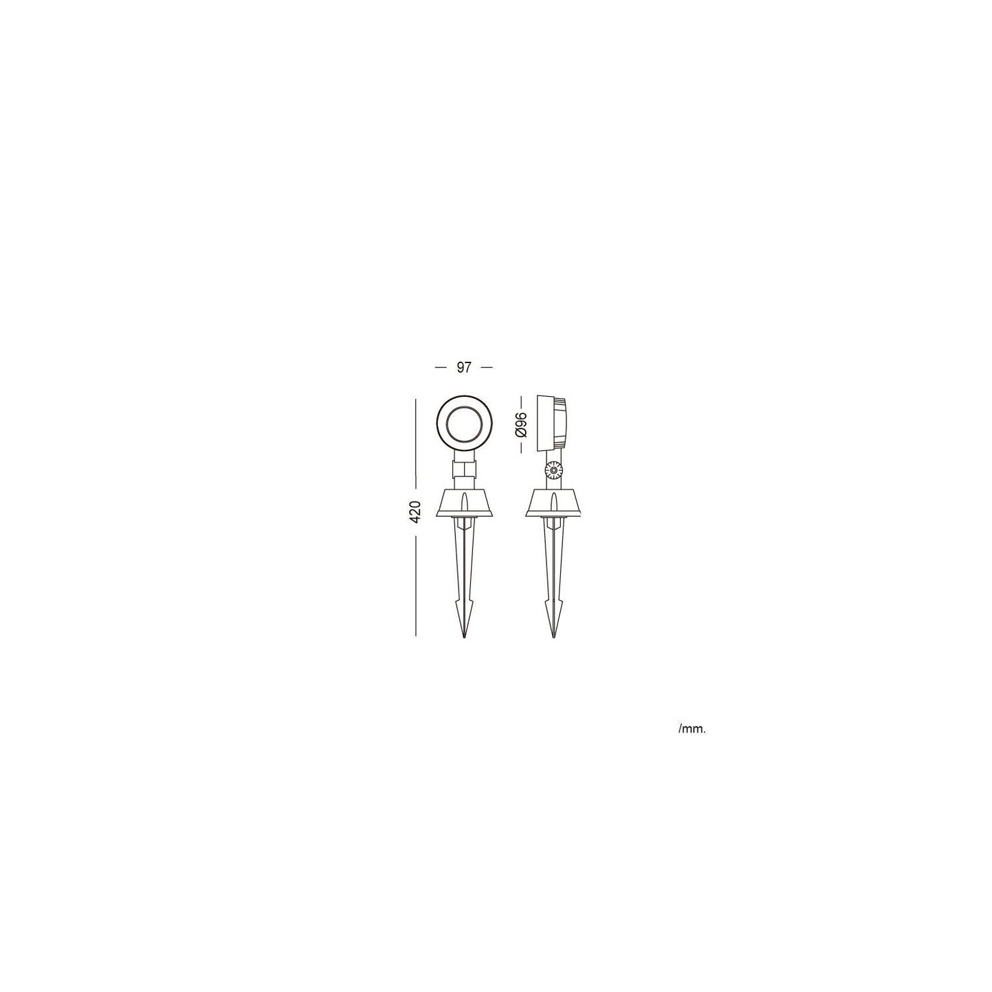 Foco Exterior LED 3W con Pincho Argo