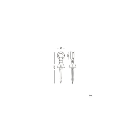 Foco Exterior LED 3W con Pincho Argo