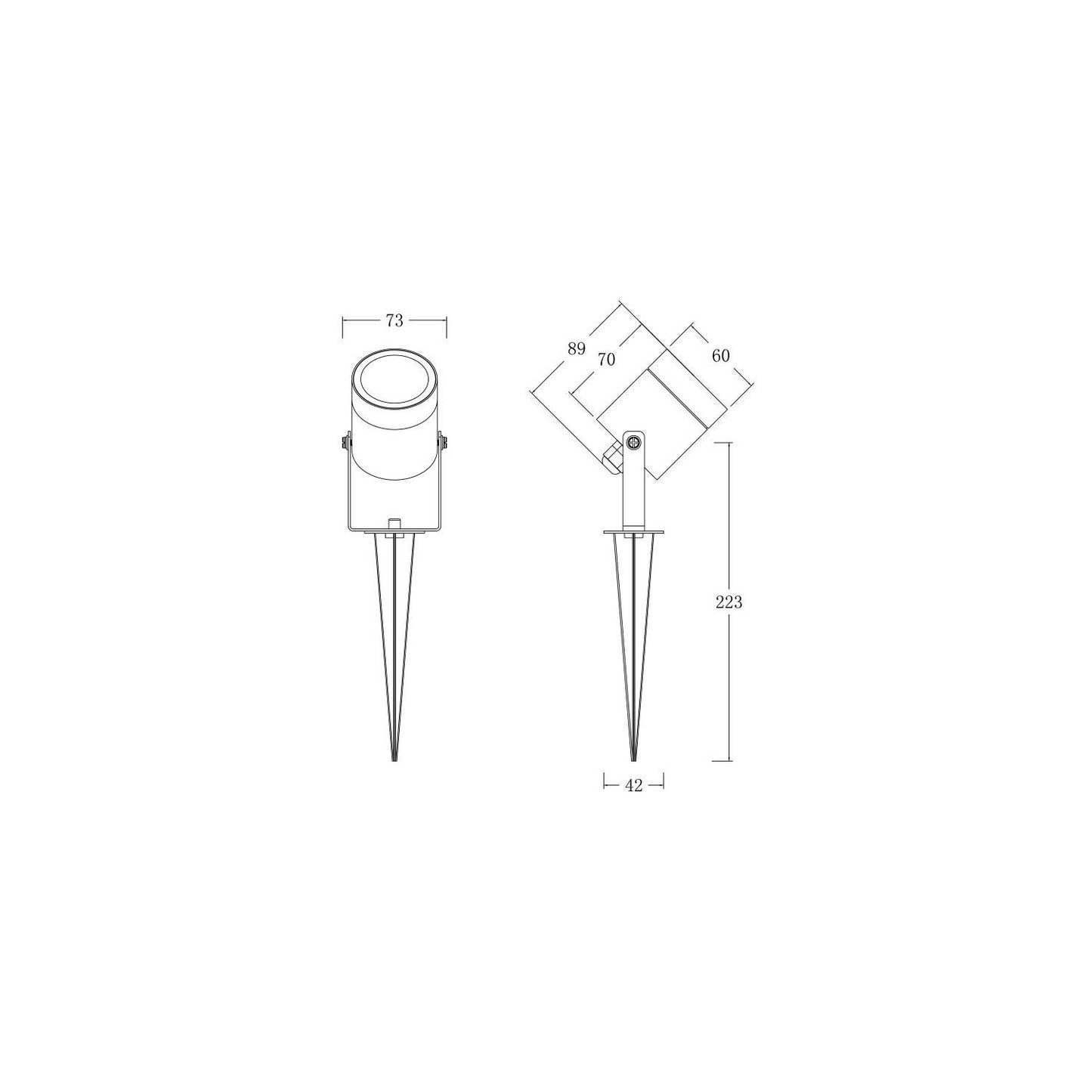Foco Exterior LED 3W con Pincho Fern EasyFit 12V
