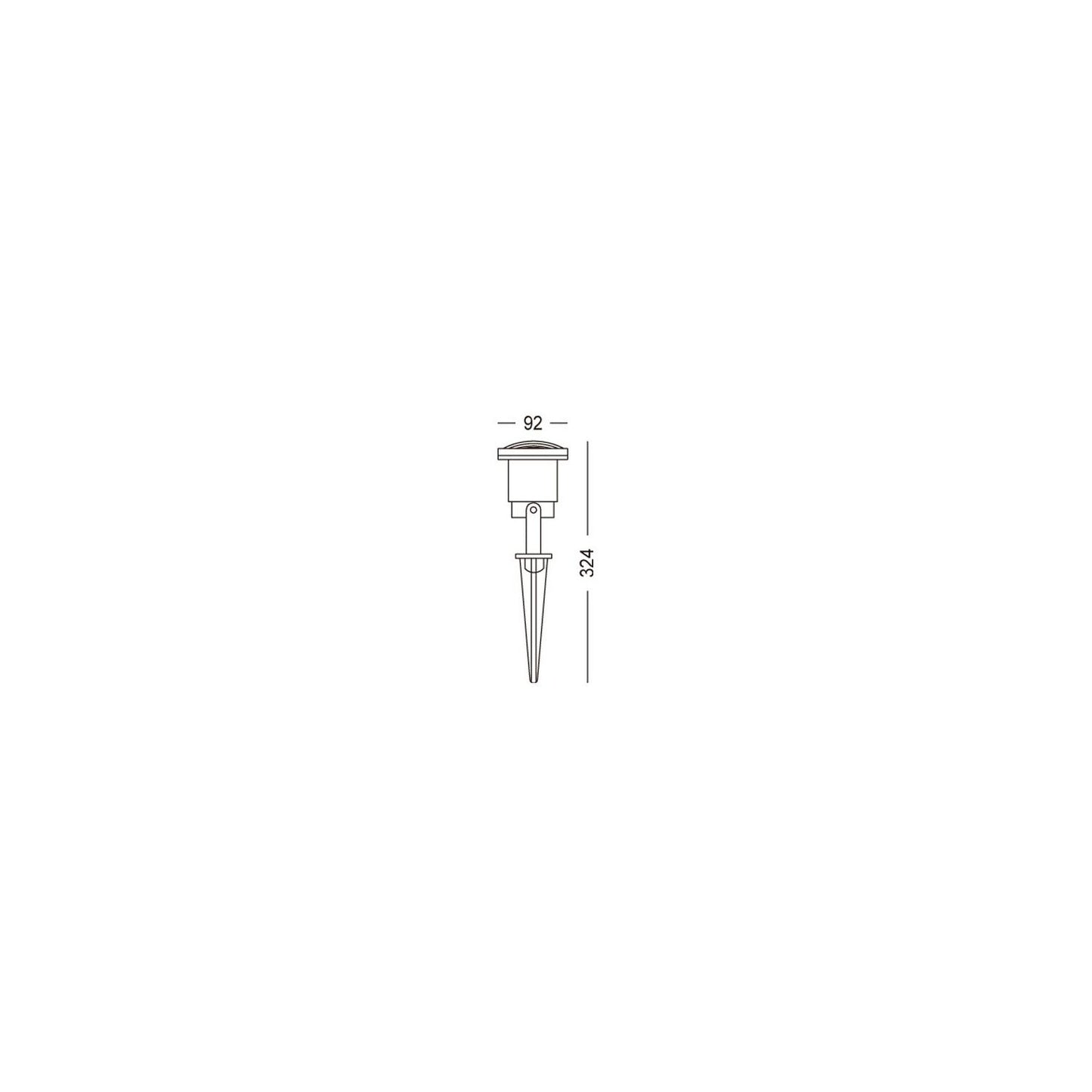 Foco Exterior LED 3W con Pincho Gotham