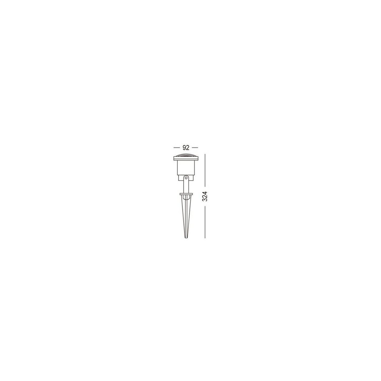 Foco Exterior LED 3W con Pincho Gotham