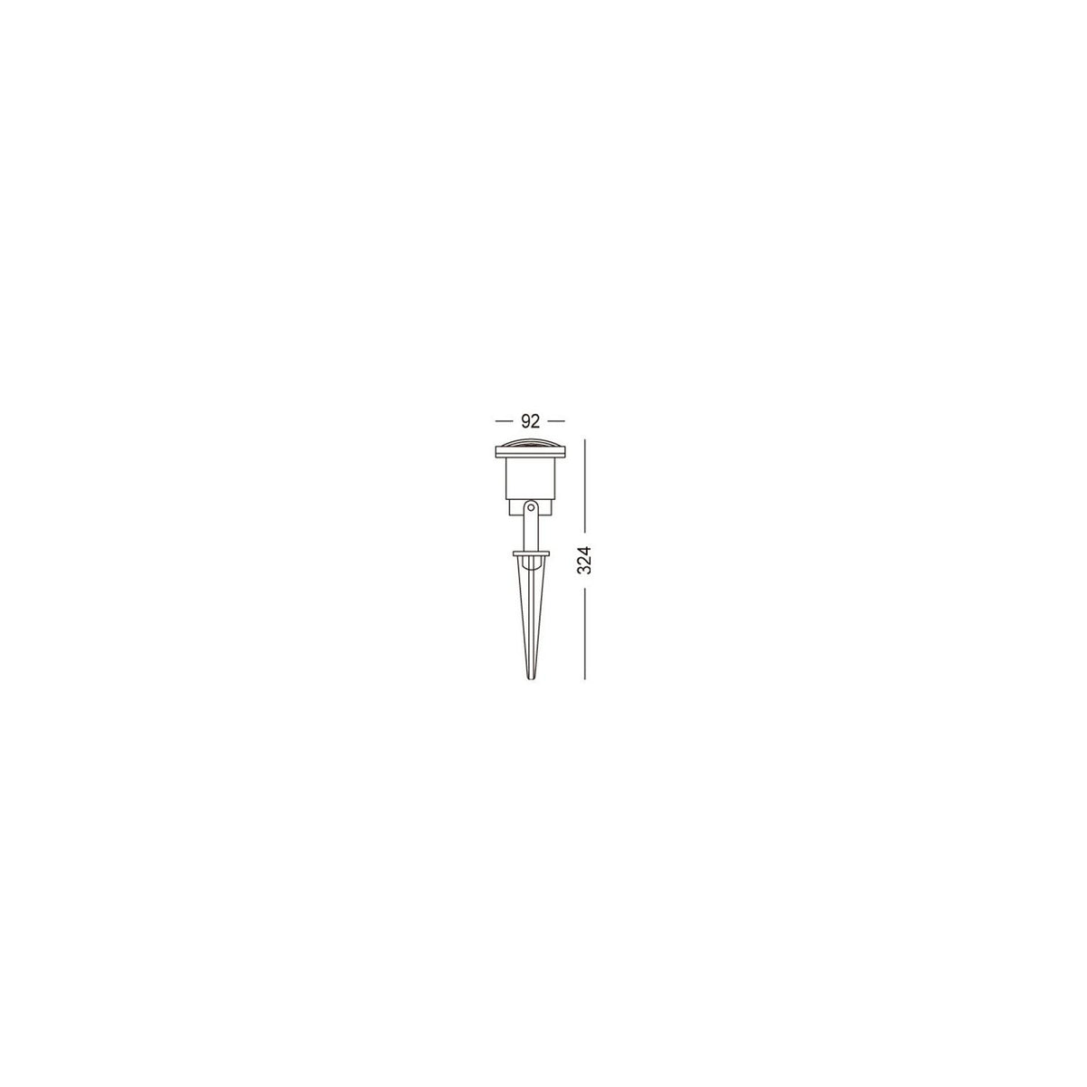 Foco Exterior LED 3W con Pincho Gotham