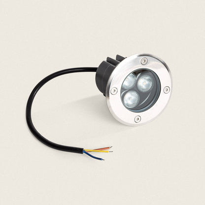 Foco Exterior LED 3W Solid Empotrable Suelo Inox