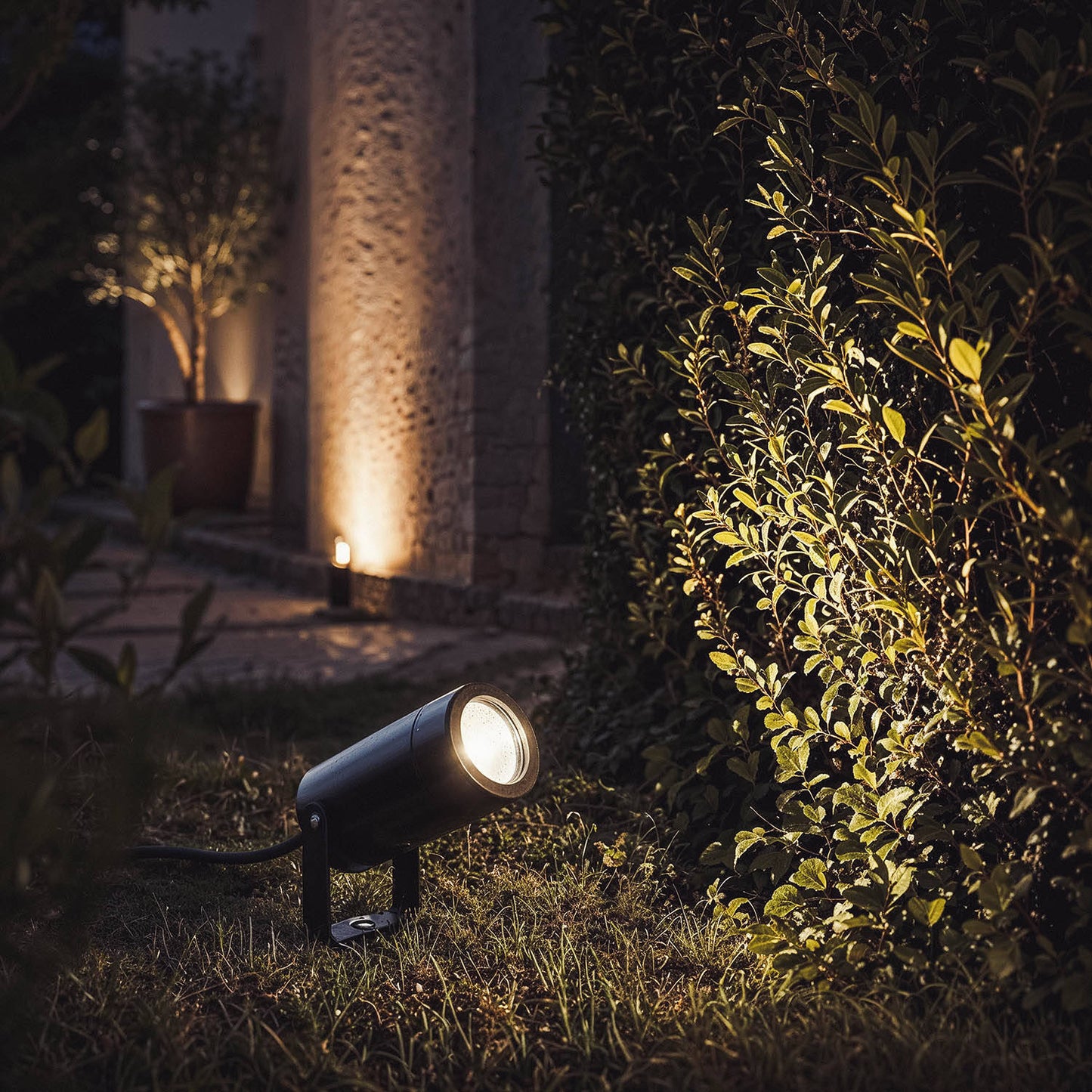 Foco Exterior LED con Pincho Leaf para Bombilla GU10