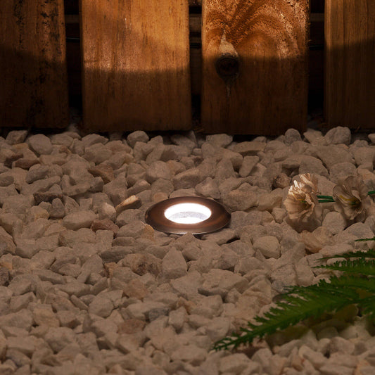 Foco Exterior LED Empotrable Suelo Acero inoxidable Mini