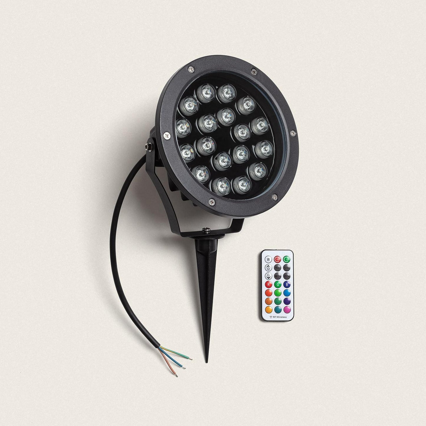 Foco Exterior LED 18W IP67 con Pincho Colmar RGB