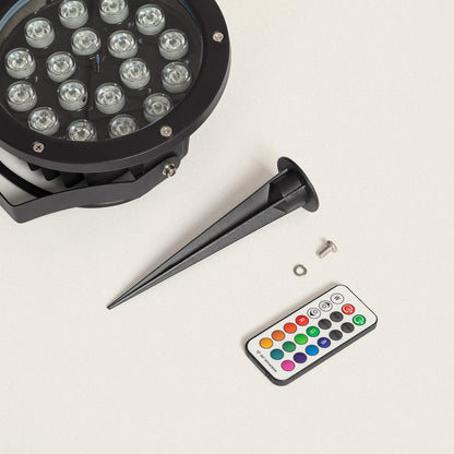 Foco Exterior LED 18W IP67 con Pincho Colmar RGB