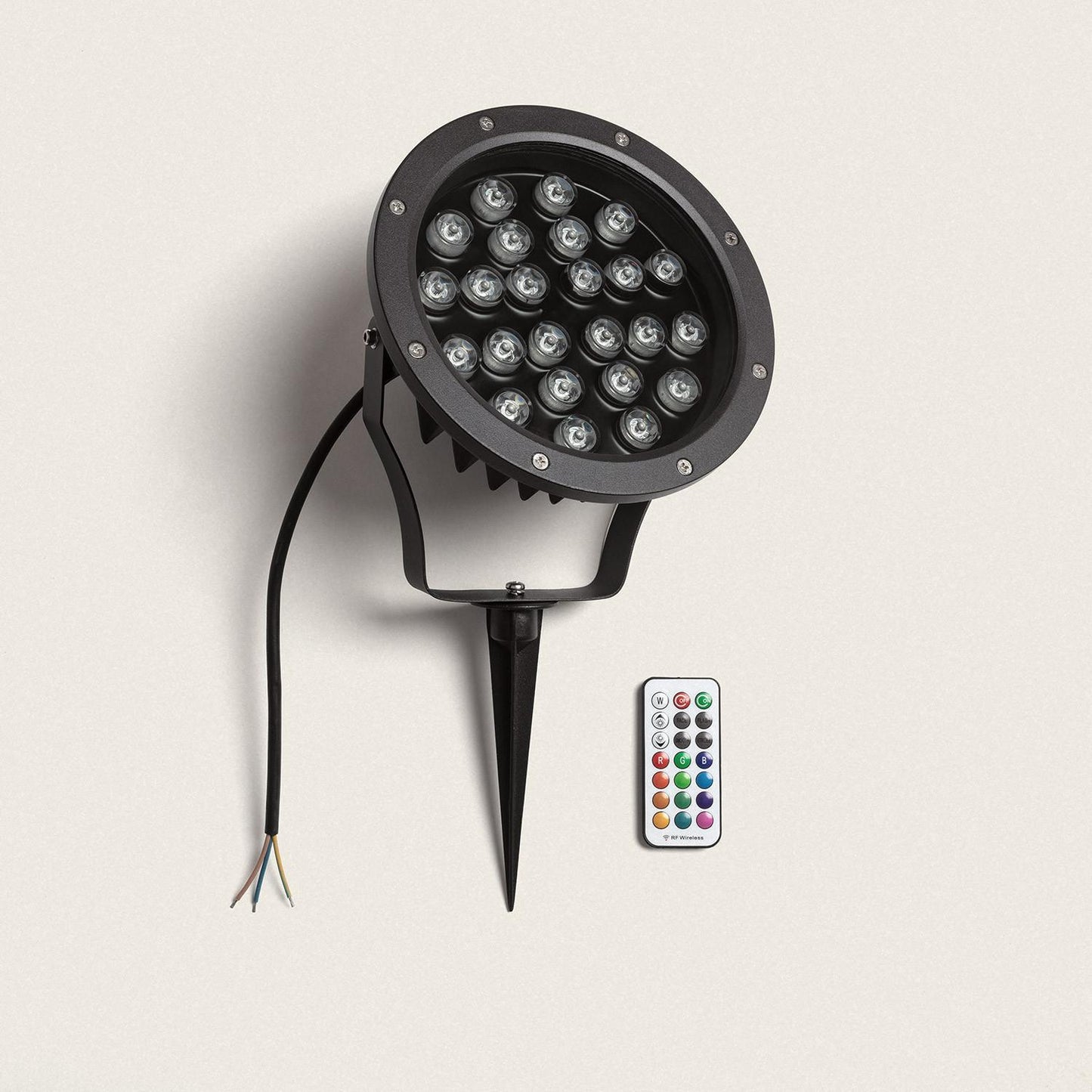 Foco Exterior LED 24W IP67 con Pincho Colmar RGB
