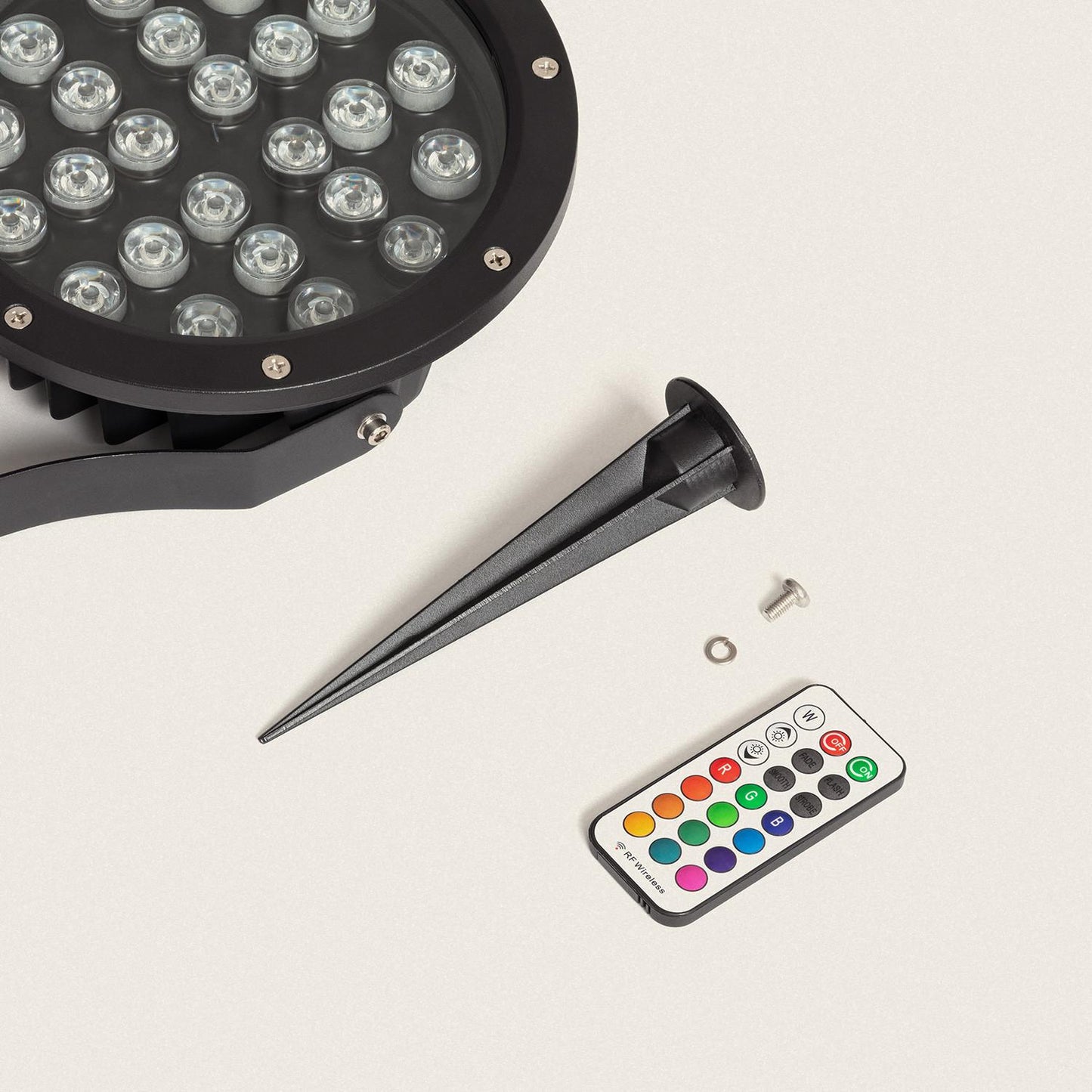 Foco Exterior LED 24W IP67 con Pincho Colmar RGB