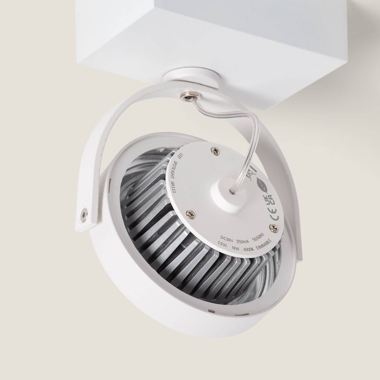 Foco LED 15W CREE de Superficie Direccionable AR111 Regulable Blanco
