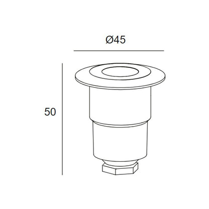Foco LED Circular Empotrable en Suelo Gea Signaling 0.5W IP67 LEDS-C4 55-9768-54-T2