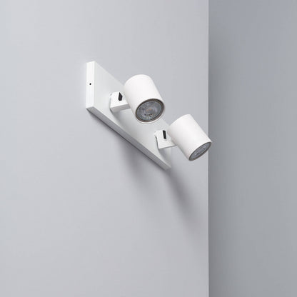 Aplique Aluminio Gylu 2 Focos para Bombilla GU10