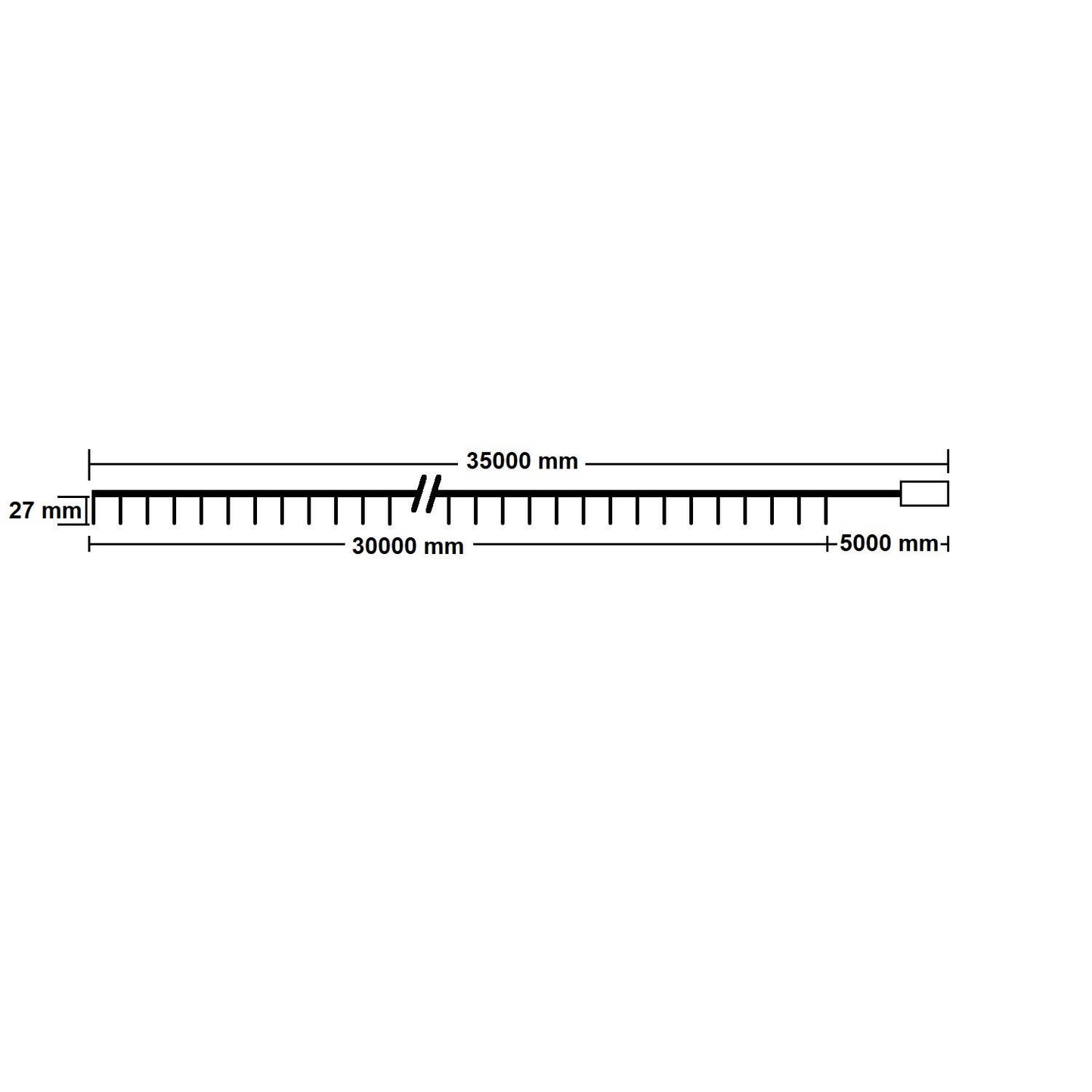 Guirnalda Cable LED Classic Negro 35m
