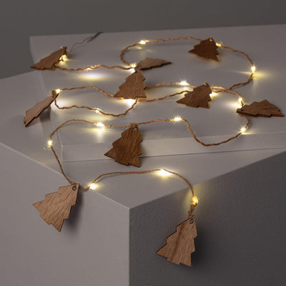 Guirnalda de Luces LED Árbol Madera con Batería 2,2m