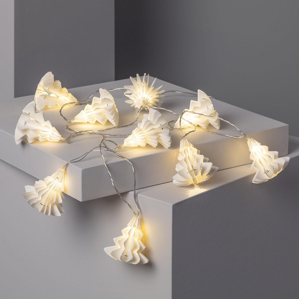 Guirnalda de Luces LED Árbol Papel con Batería 2.1m