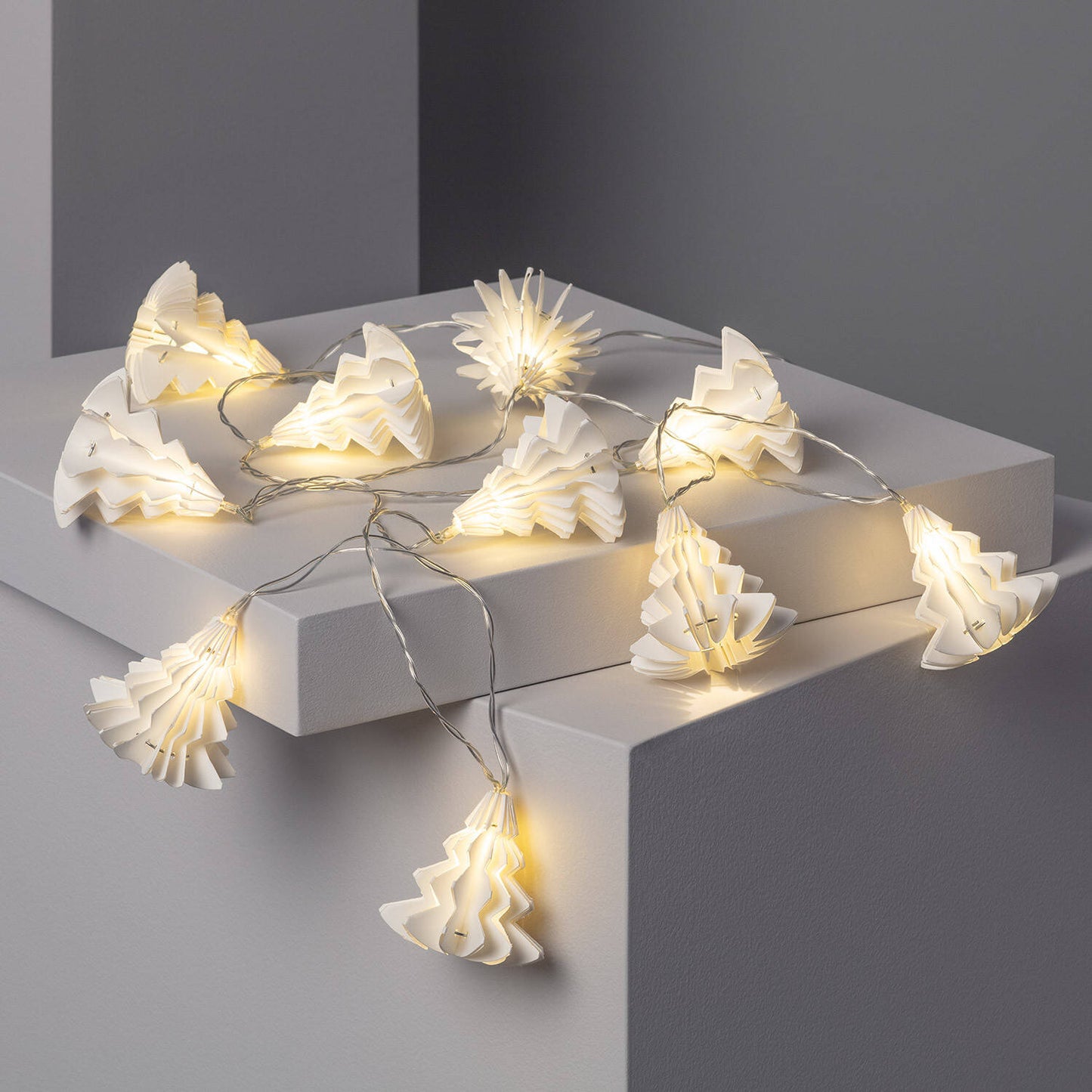 Guirnalda de Luces LED Árbol Papel con Batería 2.1m