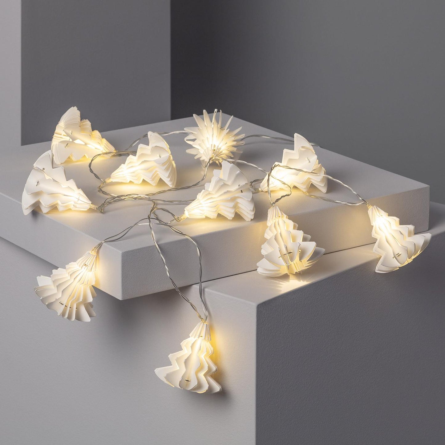 Guirnalda de Luces LED Árbol Papel con Batería 2.1m
