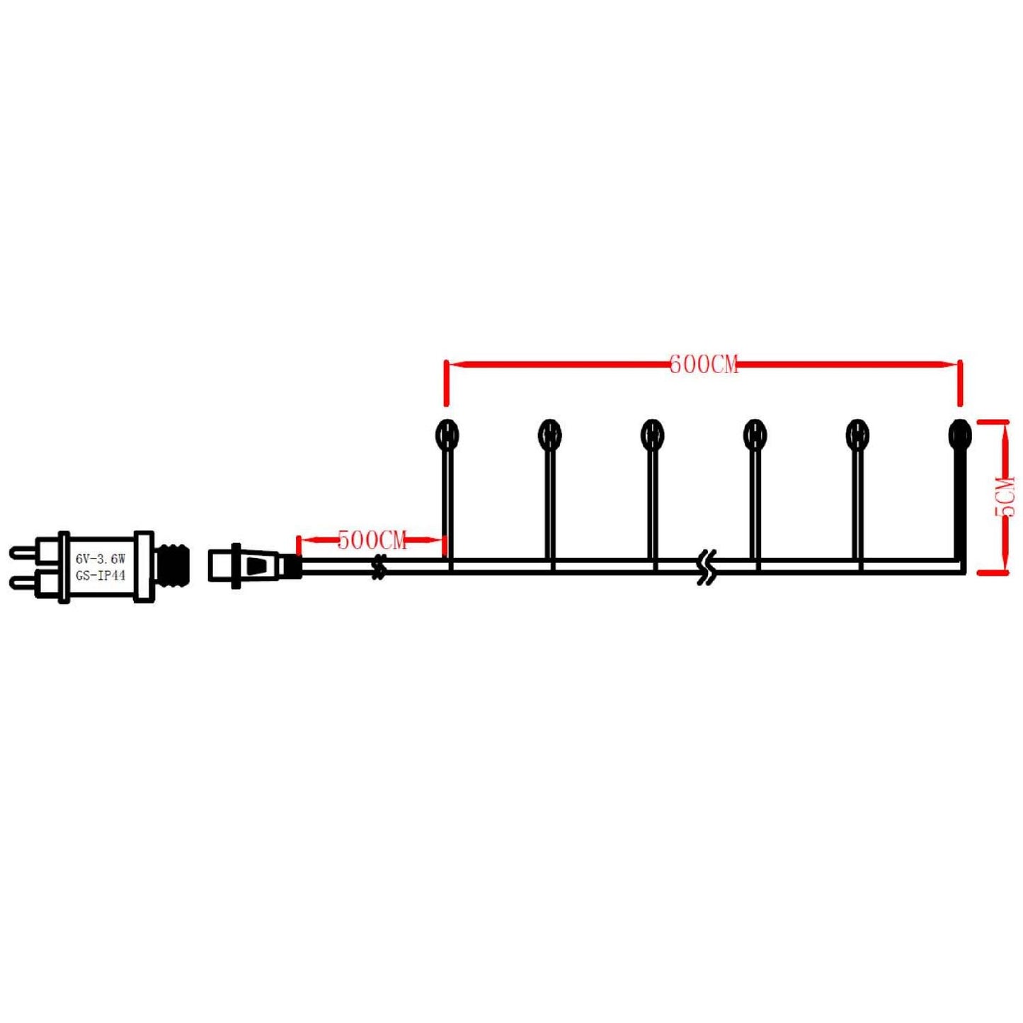 Guirnalda Exterior LED Piner 6m