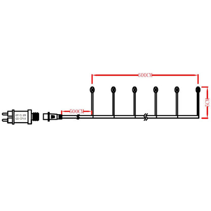 Guirnalda Exterior LED Piner 6m