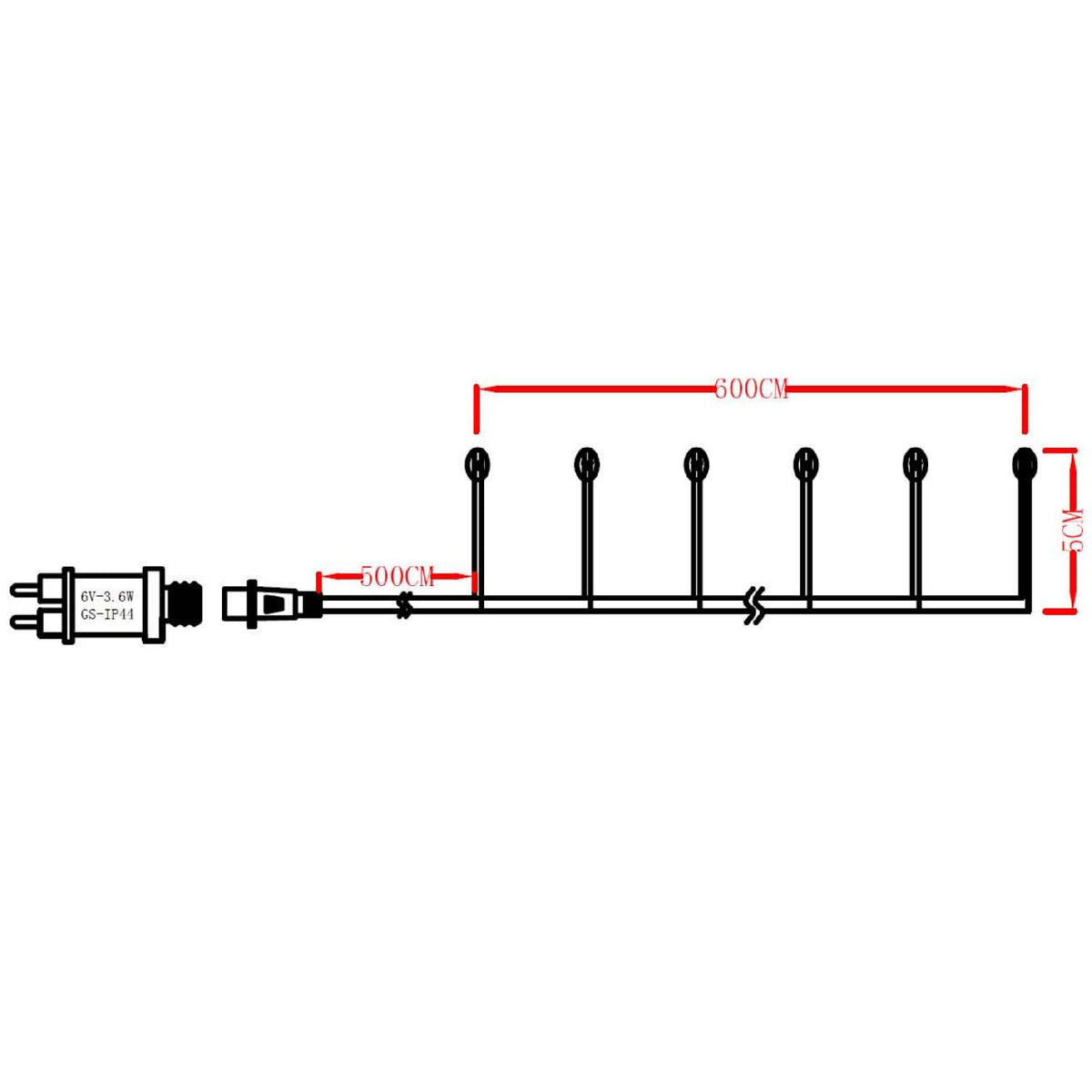 Guirnalda Exterior LED Piner 6m
