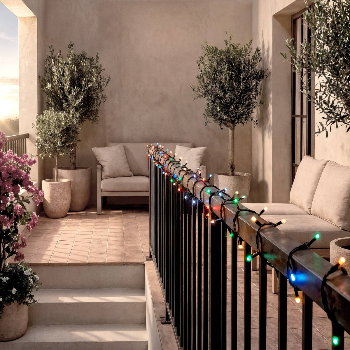 Guirnalda Solar Exterior LED RGB Kentia 50LEDS 7m