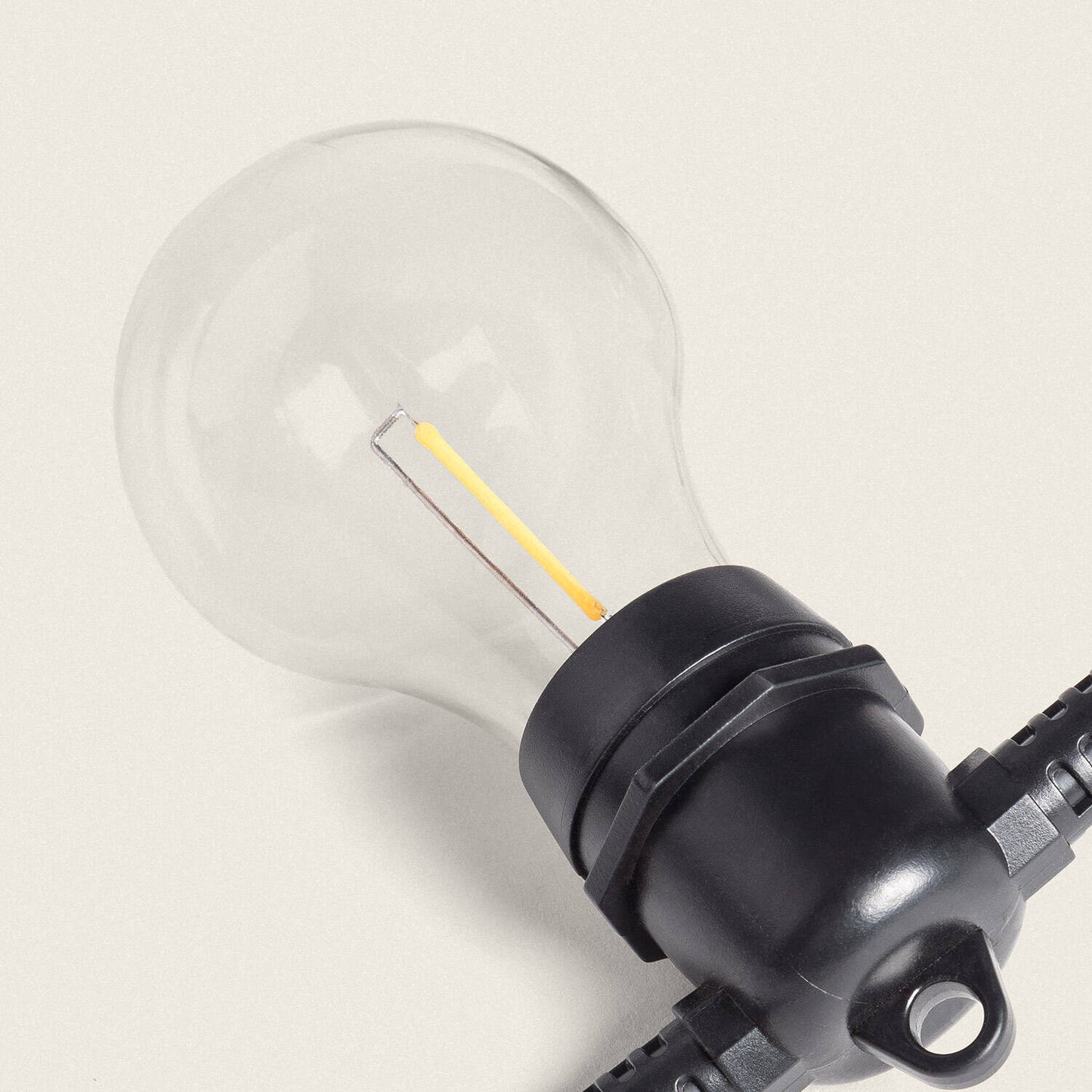 Kit Guirnalda Luces Exterior 10m Negro + 10 Bombillas Filamento LED E27 24V