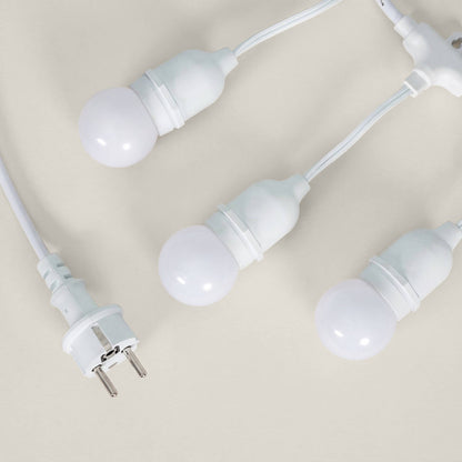 Guirnalda Exterior con Bombillas LED E27 5.5m IP65 Blanco