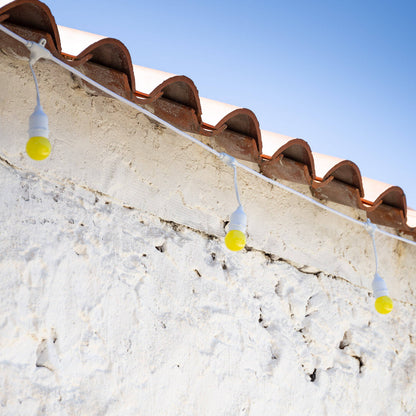 Guirnalda Exterior con Bombillas LED E27 5.5m IP65 Blanco