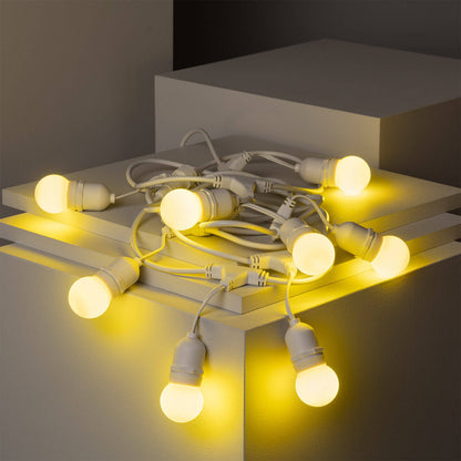 Guirnalda Exterior con Bombillas LED E27 5.5m IP65 Blanco