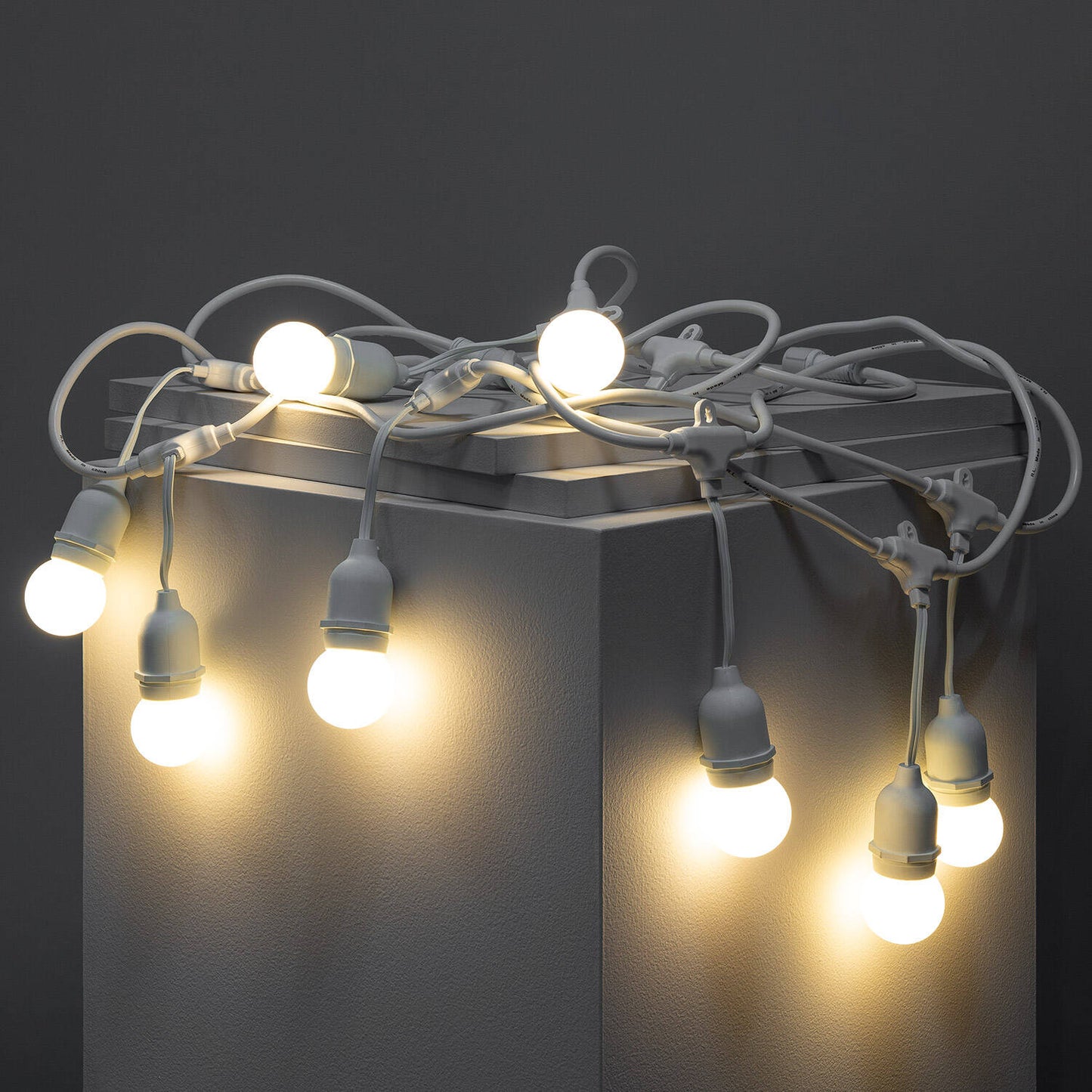 Guirnalda Exterior con Bombillas LED E27 5.5m IP65 Blanco