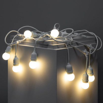 Guirnalda Exterior con Bombillas LED E27 5.5m IP65 Blanco