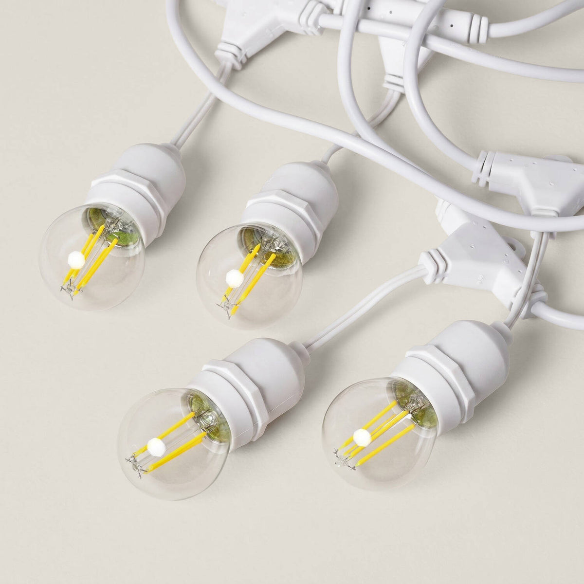 Guirnalda Exterior con Bombillas LED E27 Filamento 5.5m IP65 Blanco