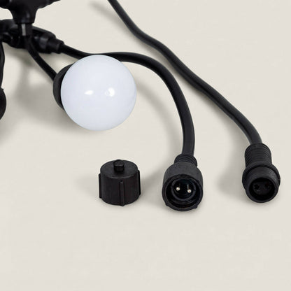 Guirnalda Exterior con Bombillas LED E27 5.5m IP65 Negro