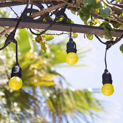 Guirnalda Exterior con Bombillas LED E27 5.5m IP65 Negro