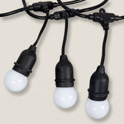 Guirnalda Exterior con Bombillas LED E27 5.5m IP65 Negro